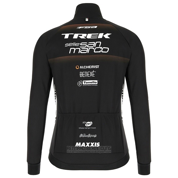 2018 Fahrradbekleidung Trek Selle San Marco Shwarz Trikot Langarm und Tragerhose